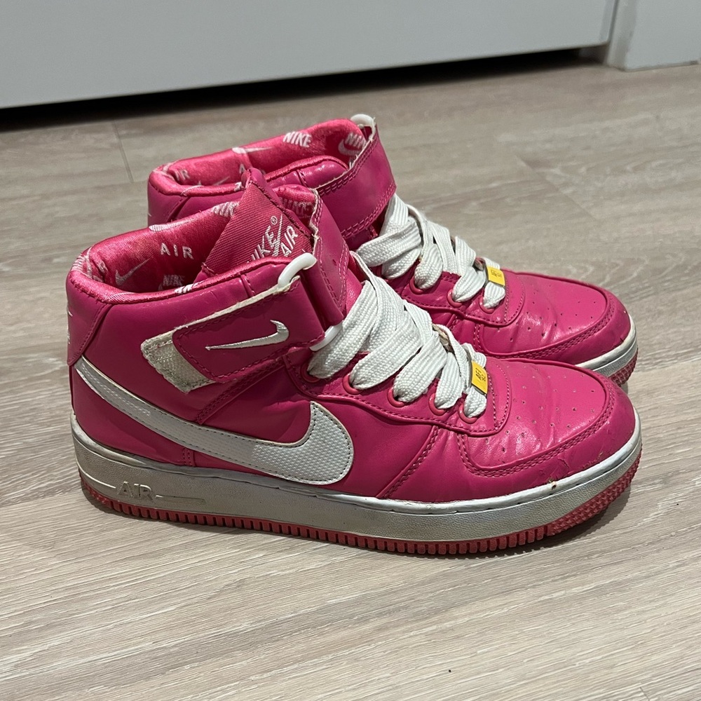Pink Nike High Top Air Force 1